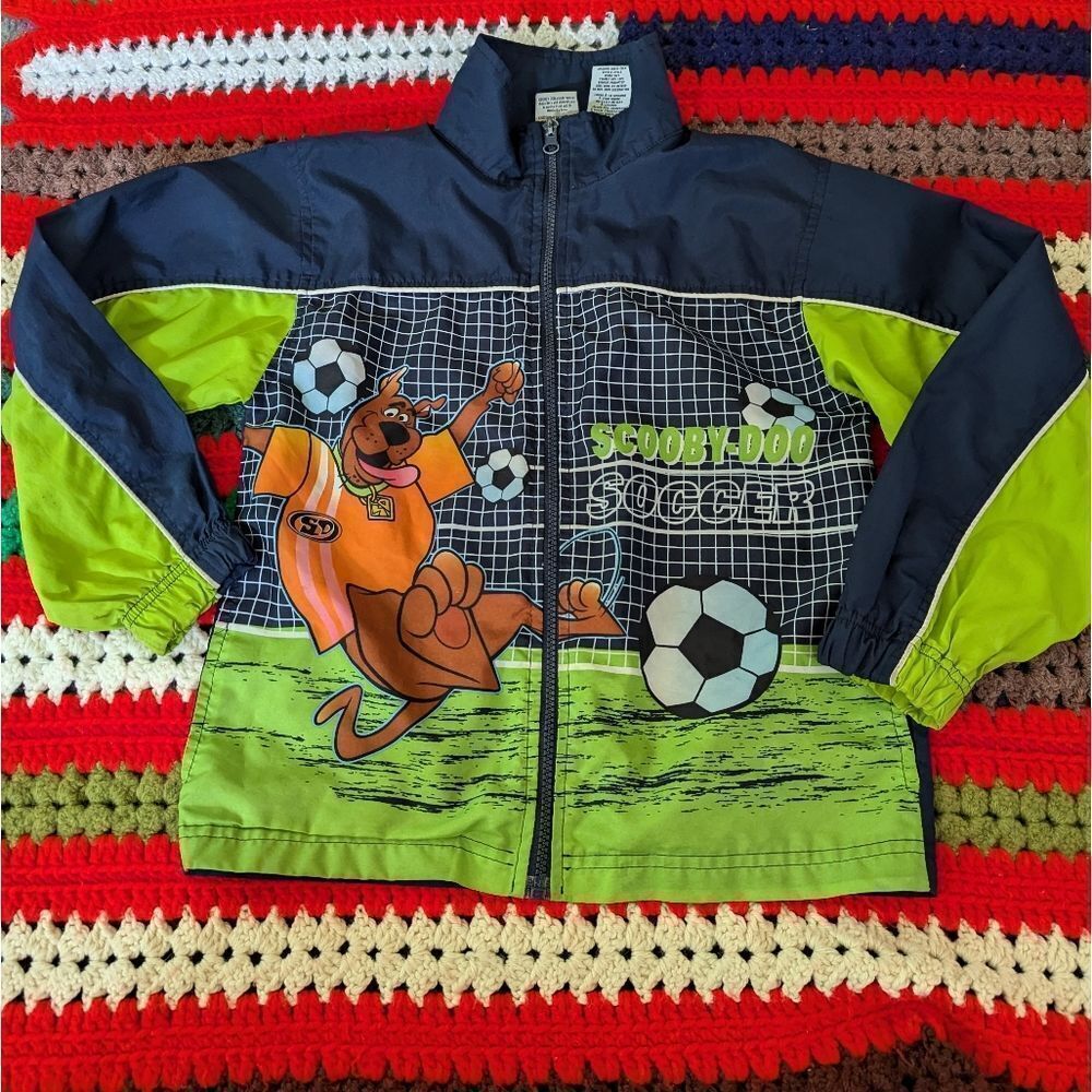 Scooby Doo vintage boys soccer lightweight jacket size 8/10